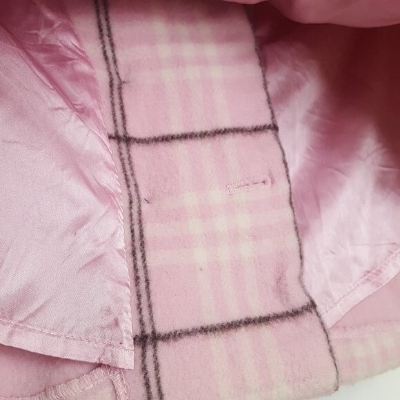Nicholas & Bears Pink Plaid Winter Wool Cape - Picture 6 of 6